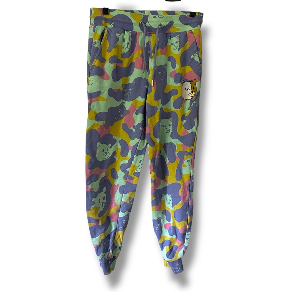 Rip N Dip x Teddy Fresh Colorful Camouflage Joggers